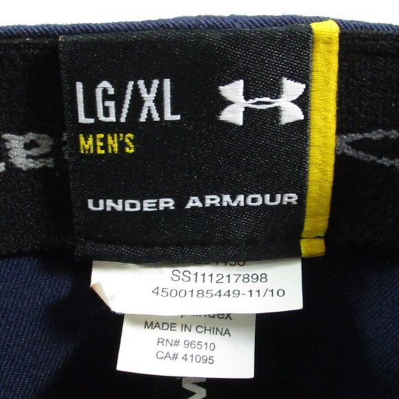 Under Armour Heatgear Men's Dark Blue BF Stretch Back Baseball Cap Hat, LG/XL - Picture 3 of 5